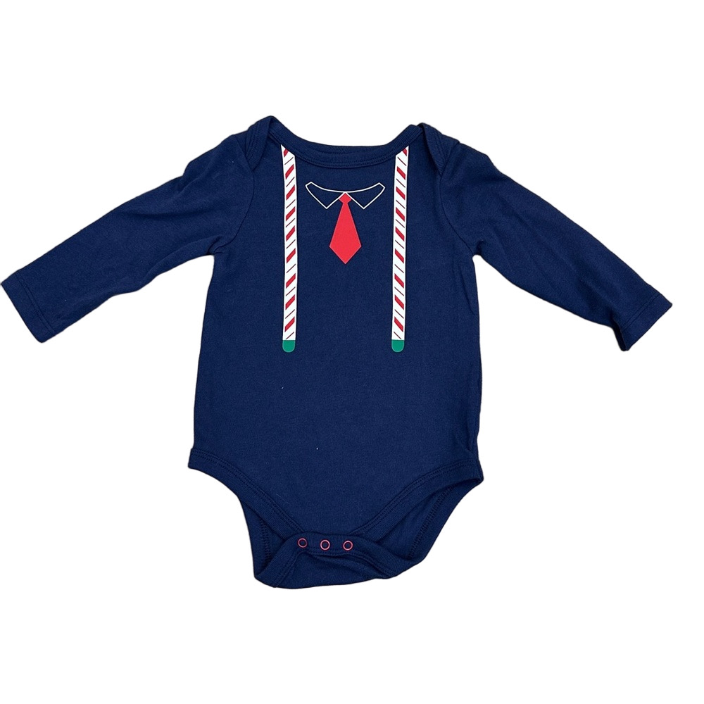 NWOT Cat & Jack Long Sleeve Holiday Bodysuit Size 6-9M
